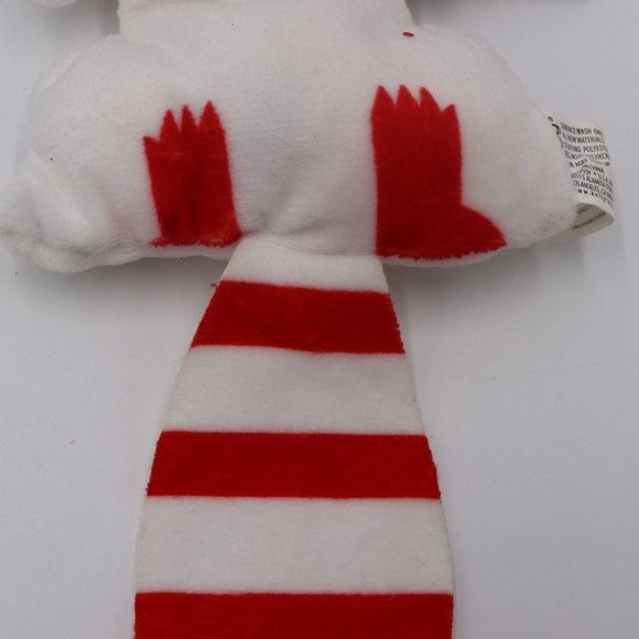 Bean Pals Stuffed Raccoon Plushie Red Striped Toy 6" - Picture 3 of 8